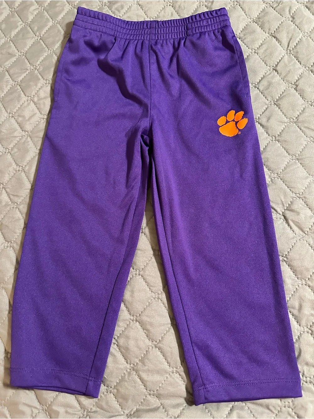 Toddlers Clemson Tigers Athletic Pants with Orange Paw Detail 3T